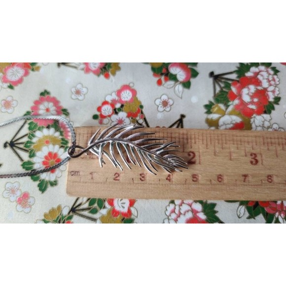 Vintage 925 Leaf Pendant Necklace - Picture 8 of 10